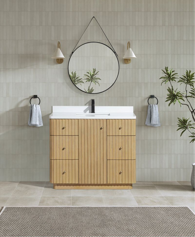 La Jolla 42" Bathroom Vanity Washed Oak image number 5
