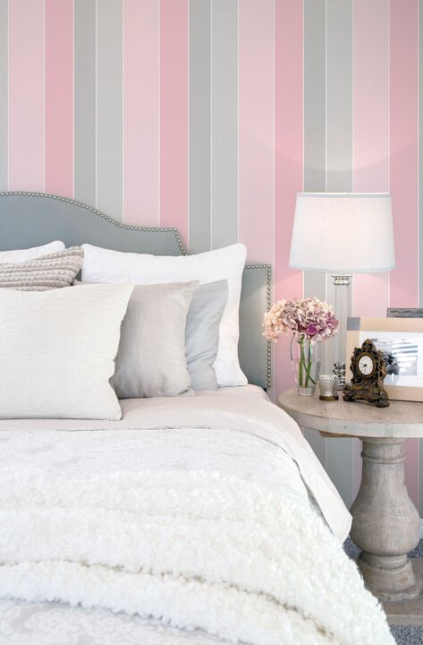Smart Stripes 3 Wide Stripe Pink Wallpaper G67597