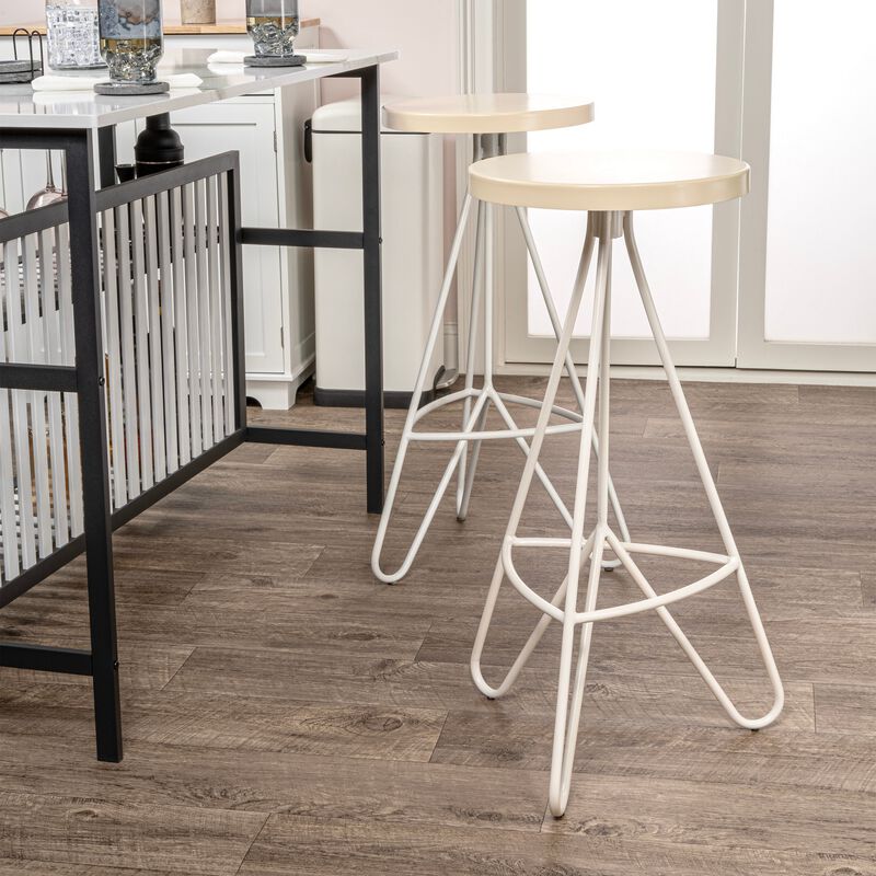 Trinity Modern Industiral Iron Tripod Backless Bar Stool