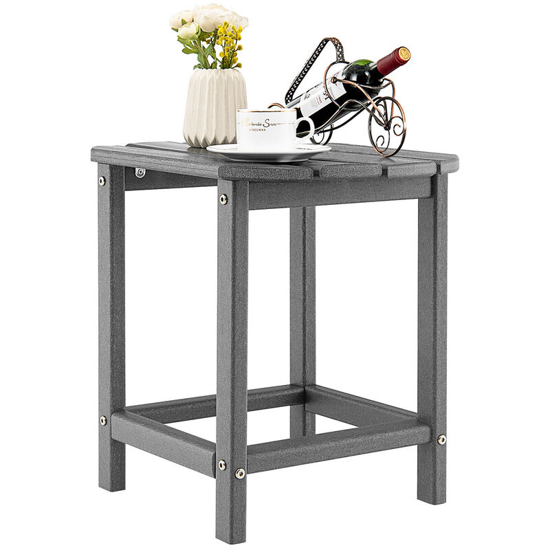 Weather Resistant Side Table for Garden Yard Patio Outdoor Use