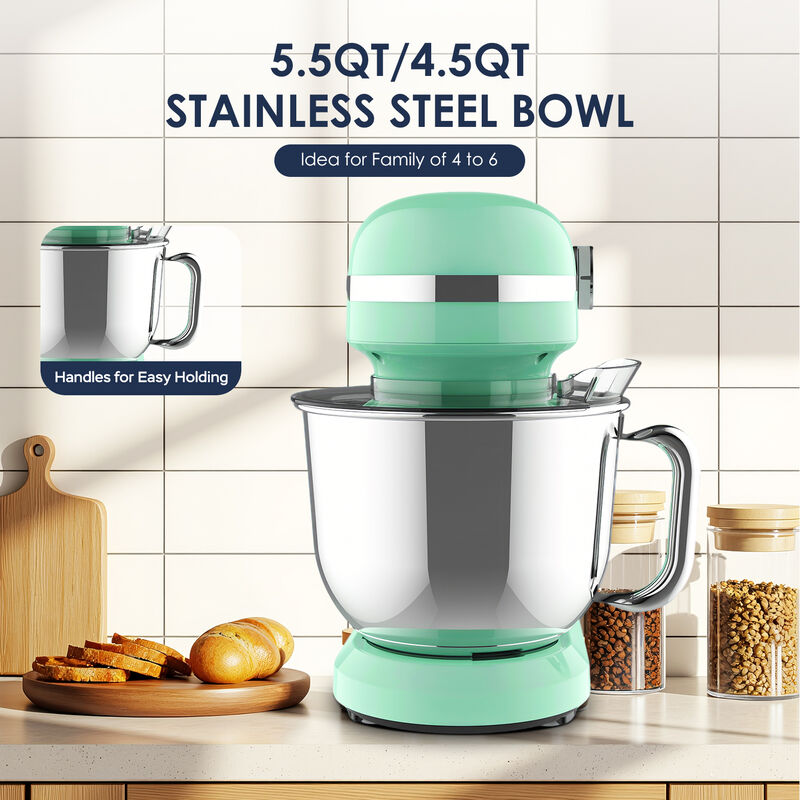 5.5QT Electric Stand Mixer, 12-Speed Tilt-Head Food Mixer, 350W Dough Mixer with Dishwasher Safe Stainless Steel Bowl image number 2