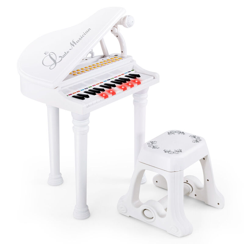 31-Key Mini Piano with Bench and Lid for Kids &ndash; Elegant Musical Instrument Toy (Age 3+)