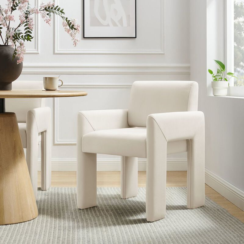 Daven Stain-Resistant Performance Velvet Dining Armchair image number 7