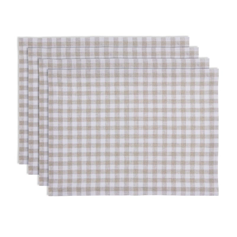 Linen Placemats - Gingham Check