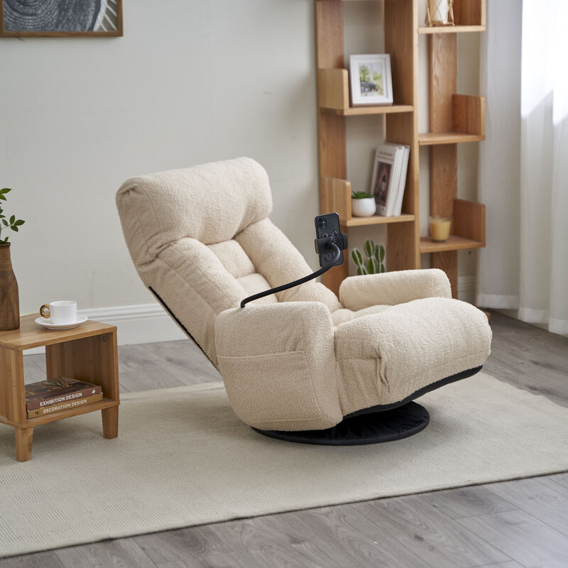 360&deg; Rotatable Adjustable Recliner Chair &ndash; Ergonomic Lounge Chair with Phone Holder image number 6