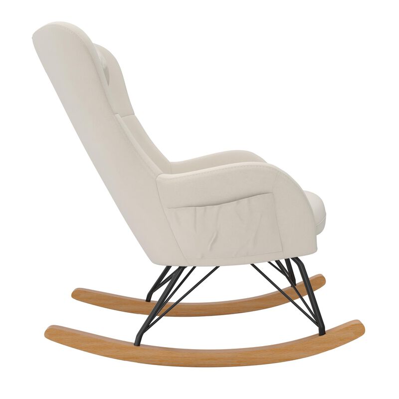 Margot Rocker Accent Chair with Storage Pockets