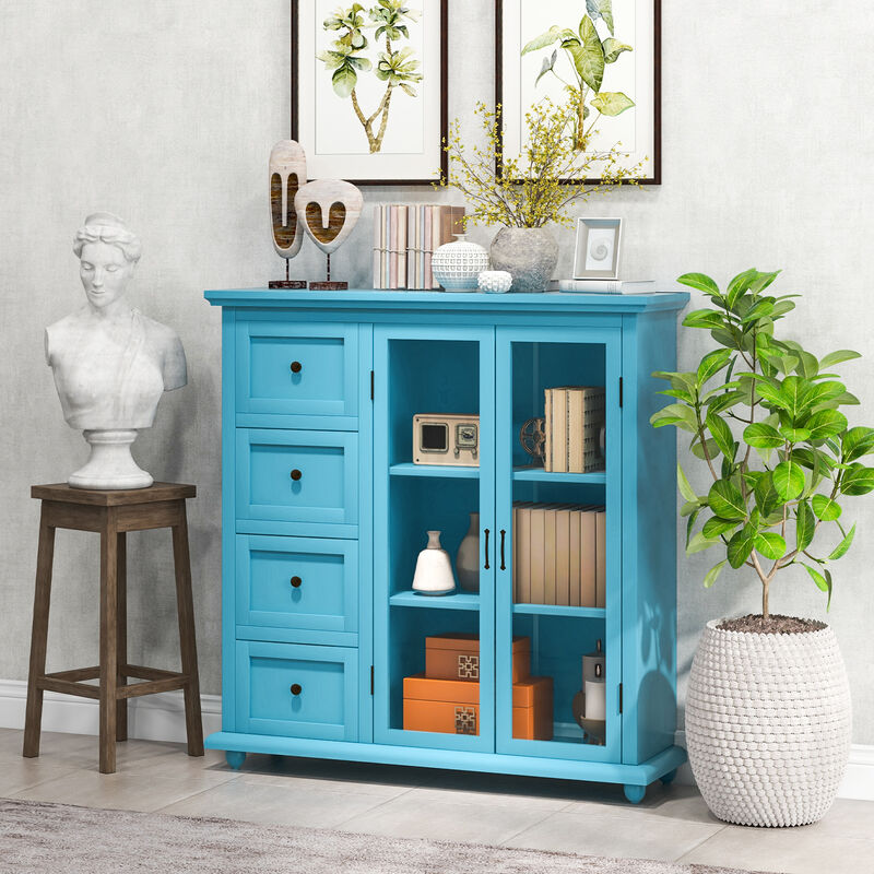 Buffet Sideboard Table Kitchen Storage Cabinet with Drawers and Doors