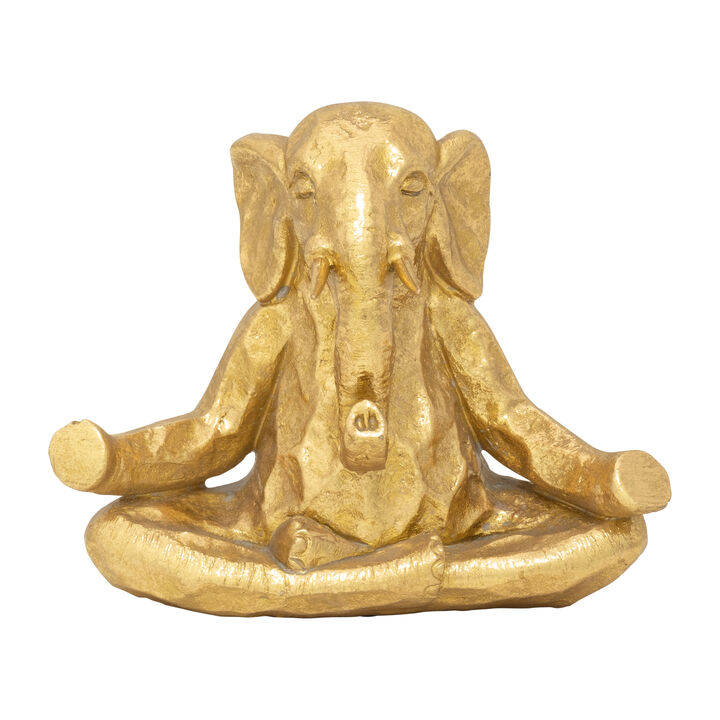 Meditating Elephant Figurine