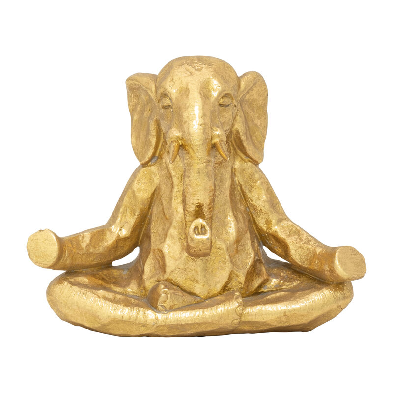 Meditating Elephant Figurine