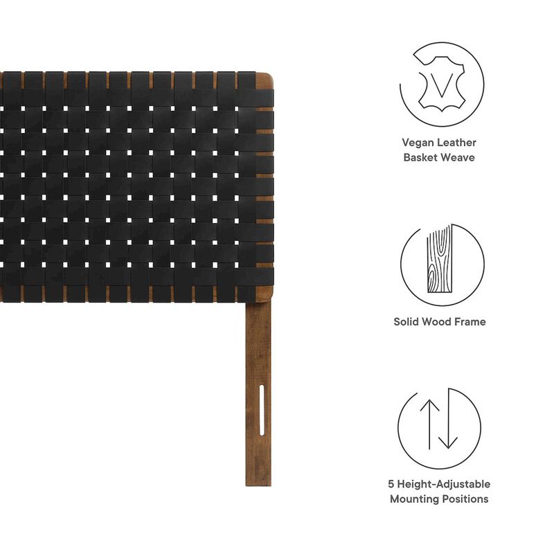 Sparta Weave Vegan Leather Twin Headboard image number 2