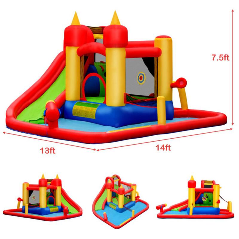 Hivvago Inflatable Blow Up Water Slide  Bounce House with 740 W Blower