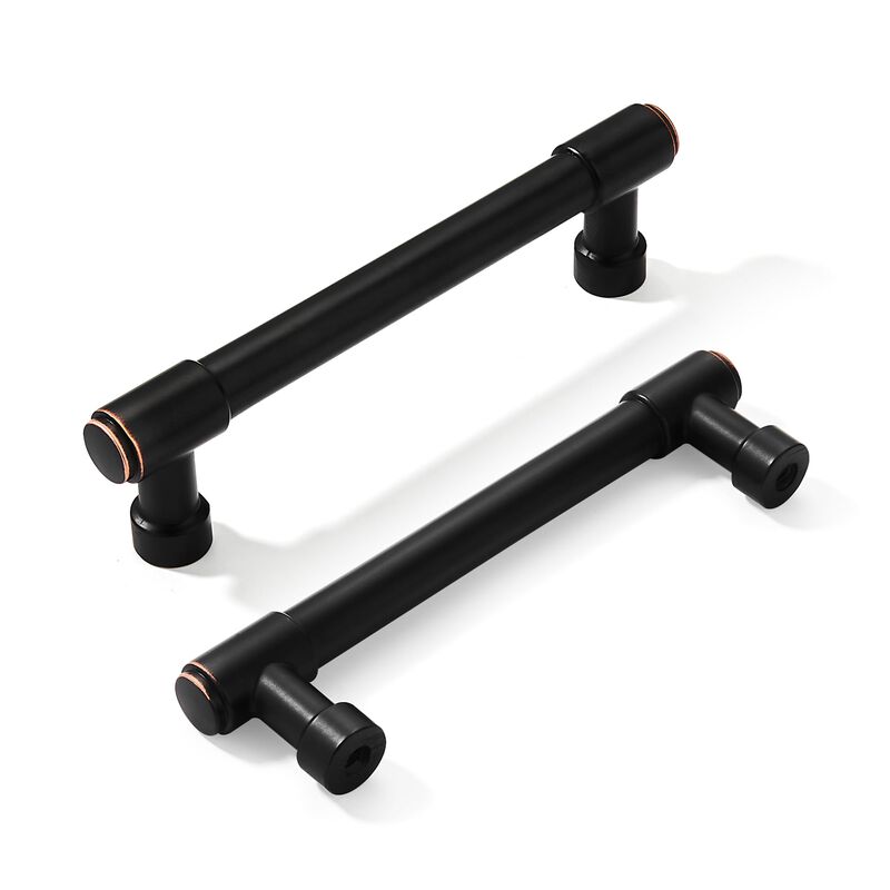 khtumeware 6 Pack 3-3/4 Inch(96mm) Oil Rubbed Bronze Cabinet Pulls Cabinet Handles Kitchen Cabinet Hardware for Cupboard Drawer