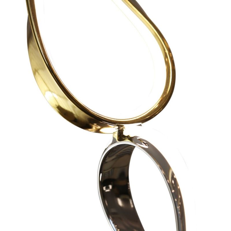 Prague Chandelier Gold and Chrome Metal Integrated LED Dimmable