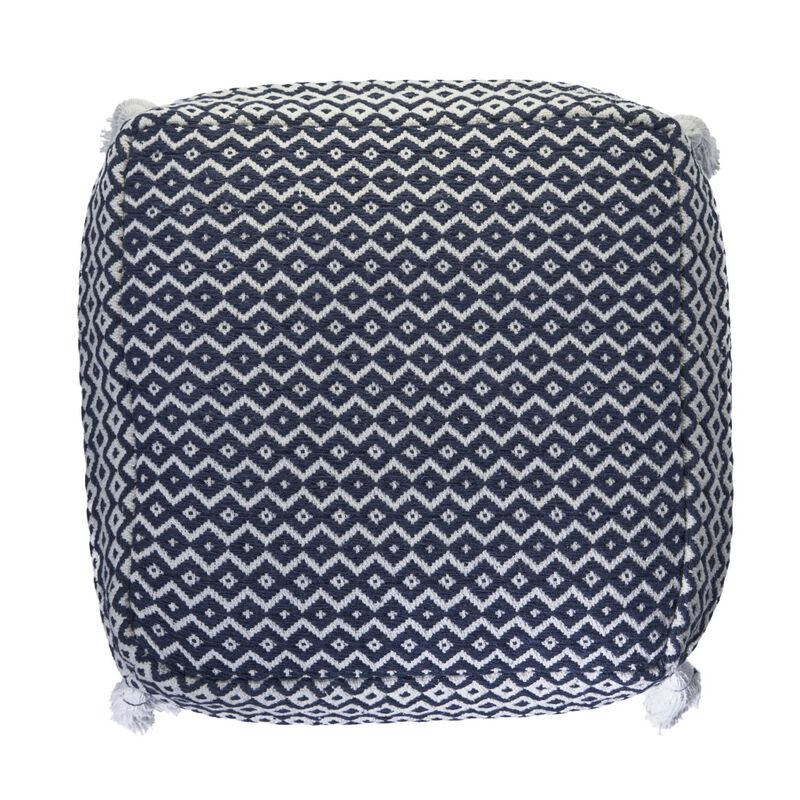 Round Cotton Ottoman Pouf for Comfortable Living Room and Bedroom Seating