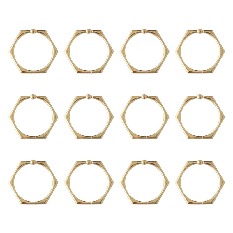 Utopia Alley Rust-Proof Zinc Hexagon-Shaped Shower Curtain Hooks with Clasp Closure, Shower Hooks Hangers for Bathroom, Kitchen Utensils, Curtains, Clothing, Towels etc - Set of 12 image number 4