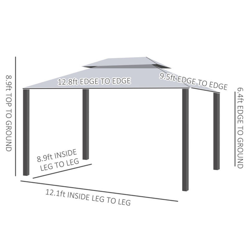 Outdoor Patio Gazebo with Canopy for Garden and Backyard Shade