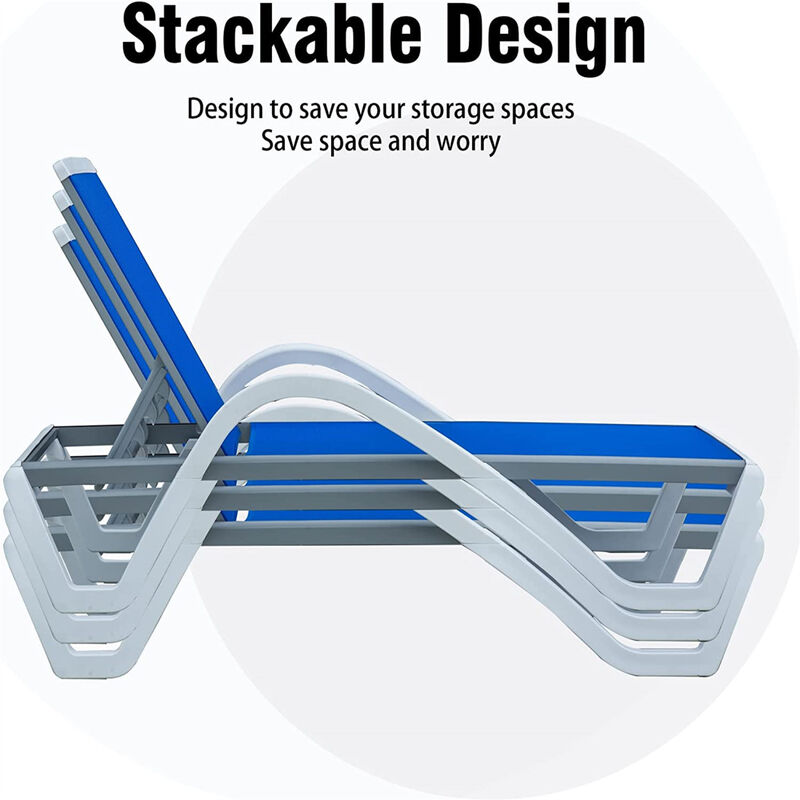 Streamdale Adjustable Aluminum Pool Lounge Set, Blue image number 6