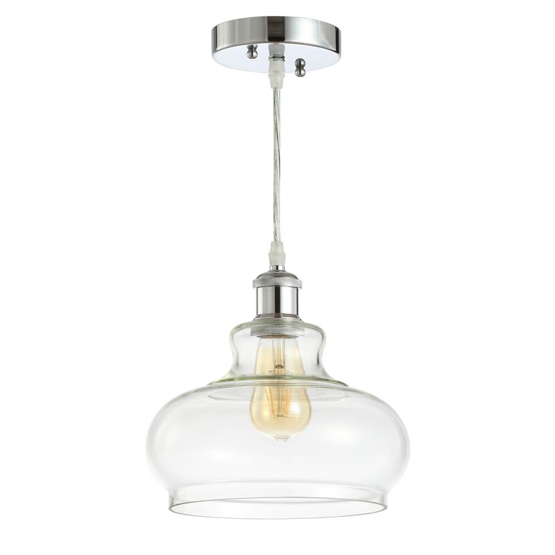 Hampton Adjustable Iron/Glass Pharmacy LED Pendant