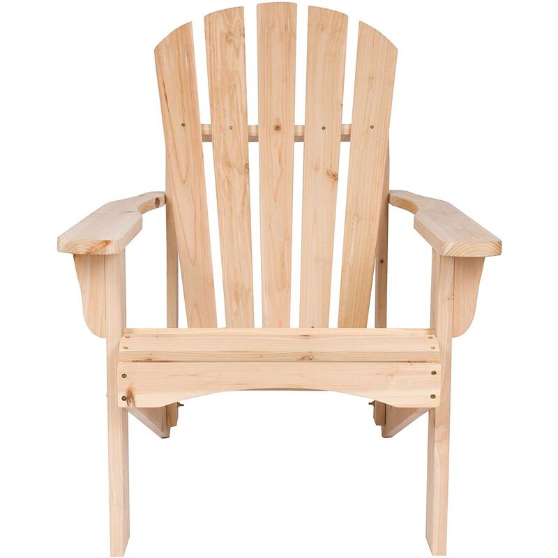 QuikFurn Ergonomic Natural Cedar Wood Adirondack Chair image number 5