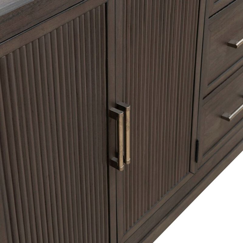 Liberty Furniture Modern Edge Dresser & Mirror Set for Bedroom - Caffe image number 5