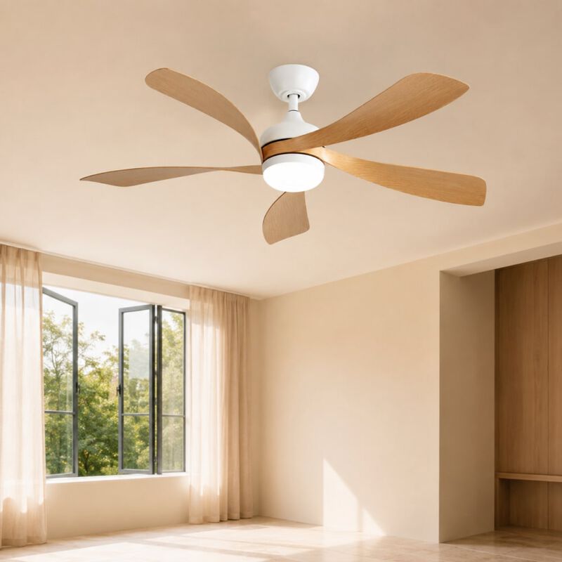 ELEMENT ACE Modern 52-Inch Ceiling Fan with Dimmable LED Light, Remote Control and Reversible Quiet DC Motor for Patios image number 3