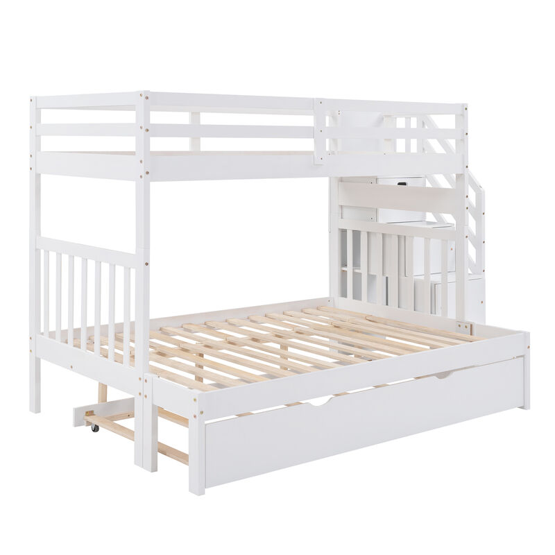 Merax Full Bunk Bed with Twin Size Trundle