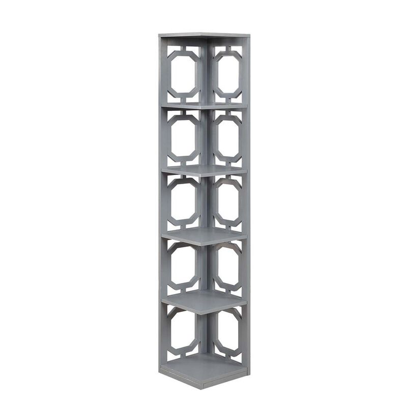 Convience Concept, Inc. Omega 5 Tier Corner Bookcase