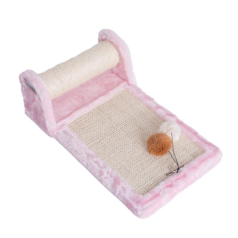 Armarkat Rolling Real Wood Cat Scratcher Toy, Sisal Scratching Board For Cats Training