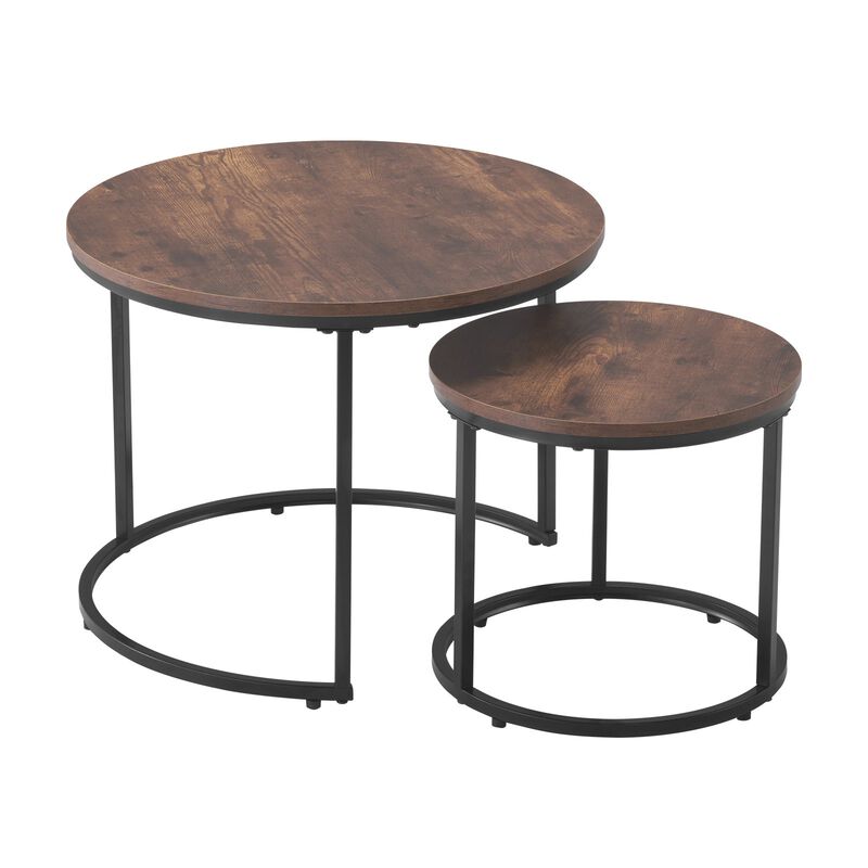 Space-Saving Nesting Tables Set of 2 for Living Room or Bedroom image number 0