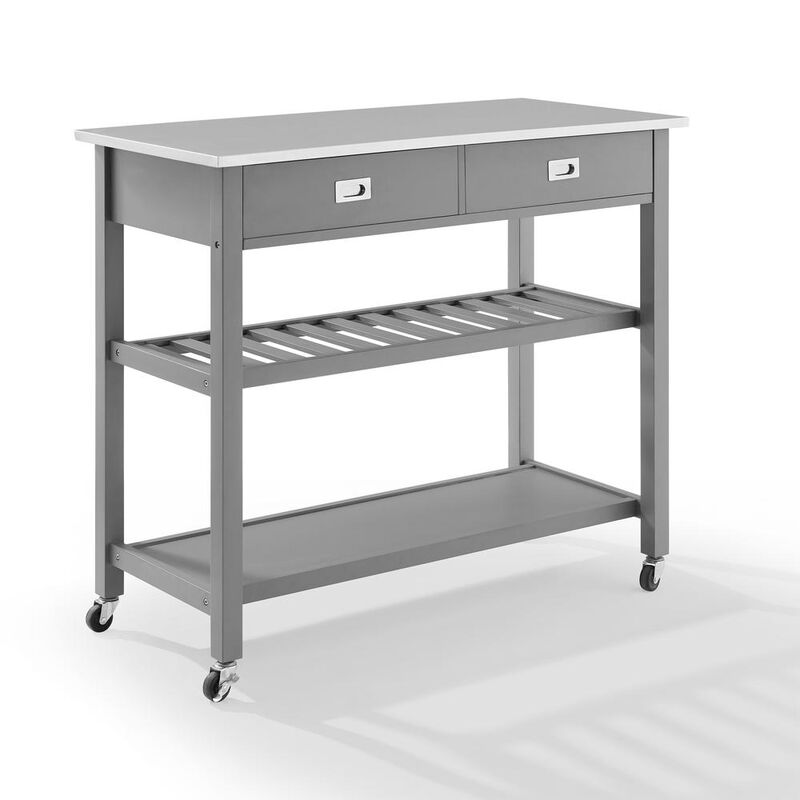 Chloe Stainless Steel Top Kitchen Island/Cart