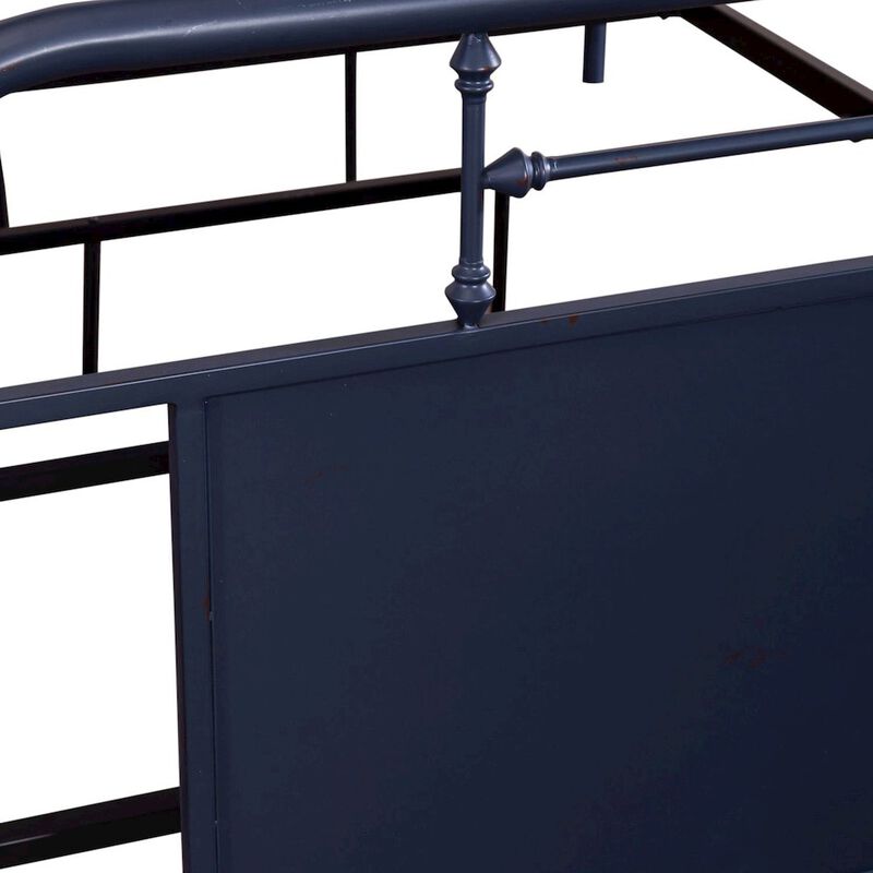 Liberty Furniture Vintage Series Queen Metal Bed- Navy in Distressed Metal image number 5