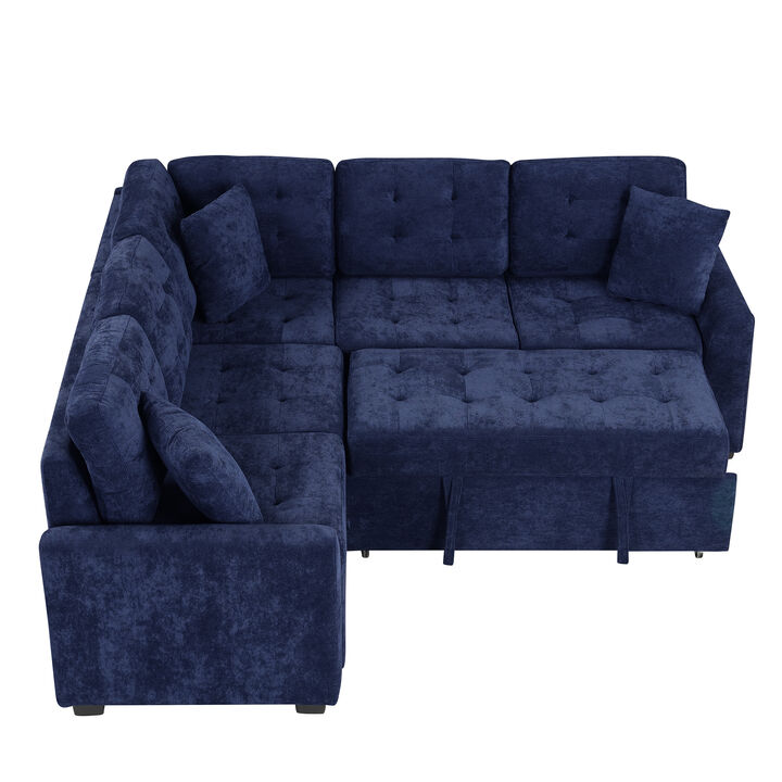 Merax Pull-out Sleeper Sofa with Wheels