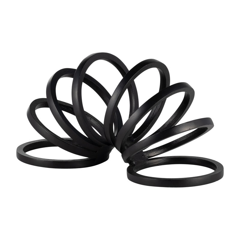 Metal,11",slinky Ring Deco,black image number 1