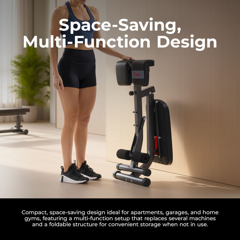 Sunny Health & Fitness Adjustable Roman Chair & Hyperextension Bench for Back, Core & Glute Training image number 5