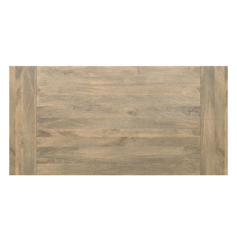 Whitley 72 inch Wide Solid Mango Farmhouse Dining Table in Grey Wash