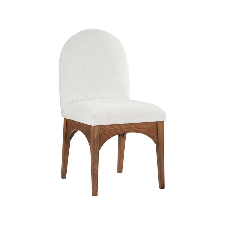 Meridian Furniture Waldorf Cream Chenille Fabric Dining Chair