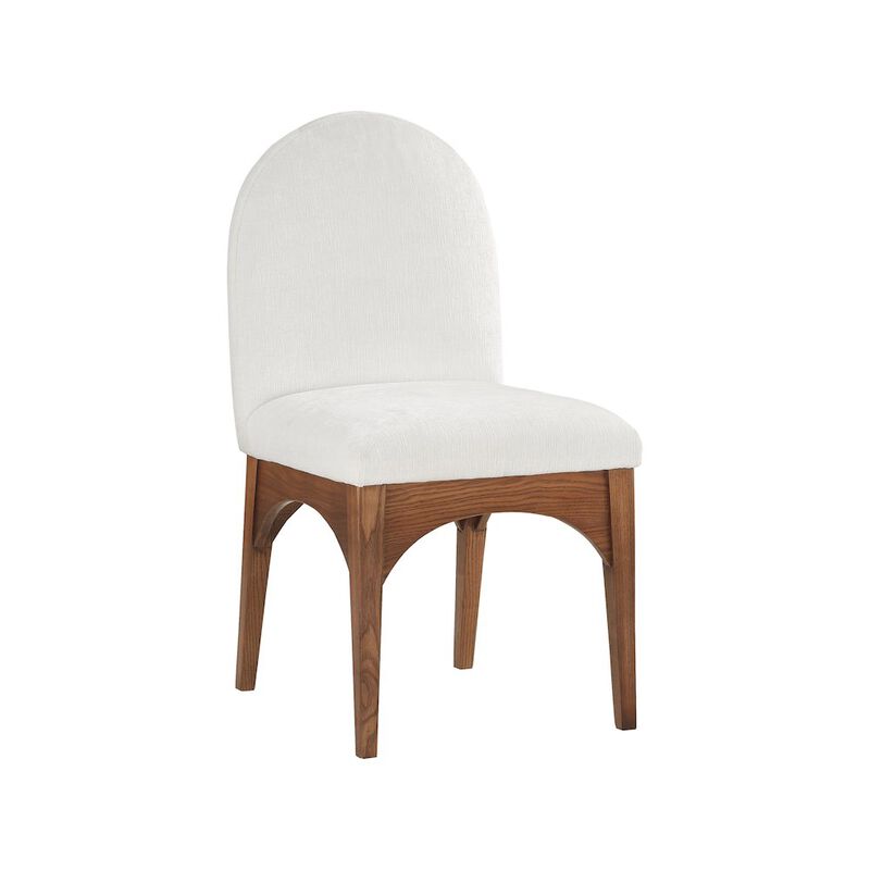 Meridian Furniture Waldorf Cream Chenille Fabric Dining Chair