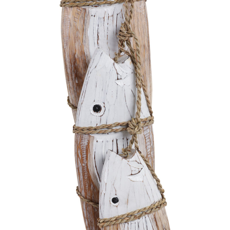 35" Wood 3 Fish On A Rope image number 3