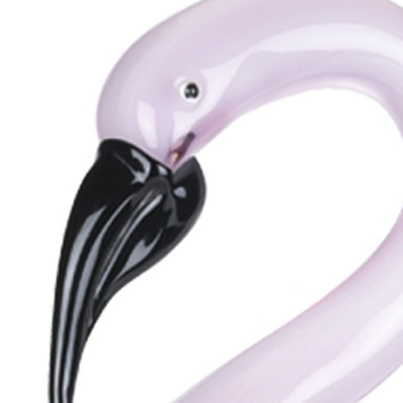 HomeRoots Murano Glass Flamingo Figurine Tabletop Sculpture image number 4