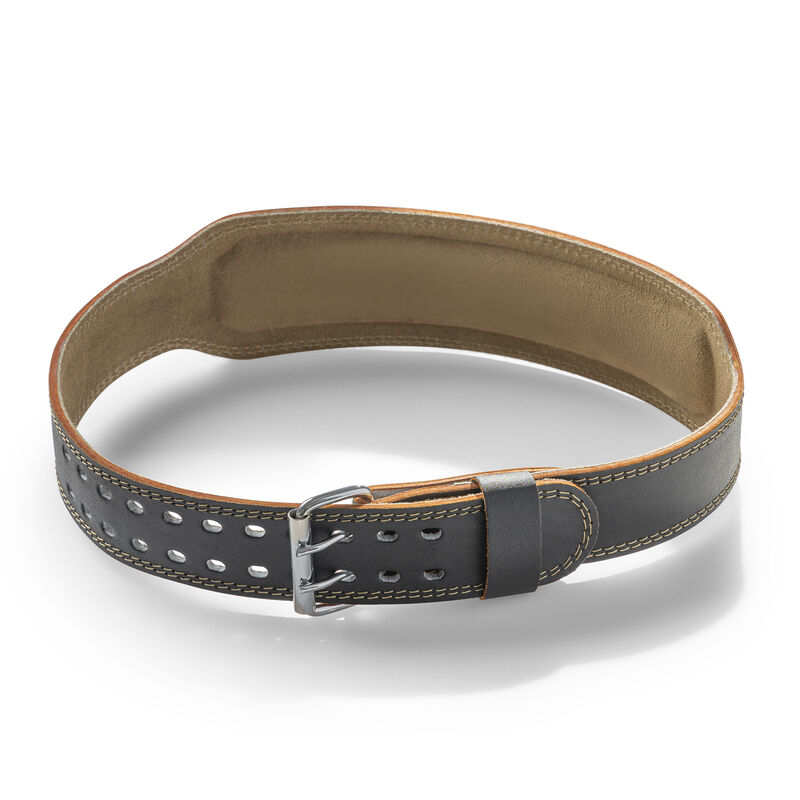 Sunny Health & Fitness 4" Leather Lifting Belt image number 1