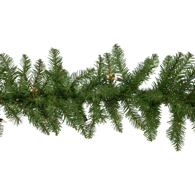 9' x 10" Pre-Lit Rockwood Pine Artificial Christmas Garland  Clear Lights
