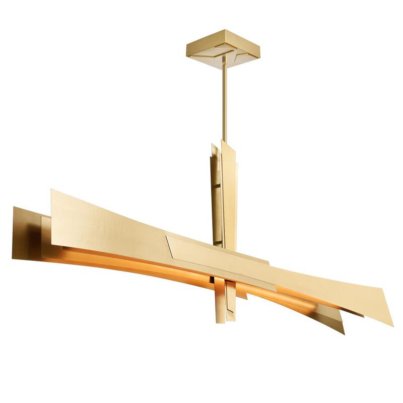 Solara Integrated LED Brass Chandelier