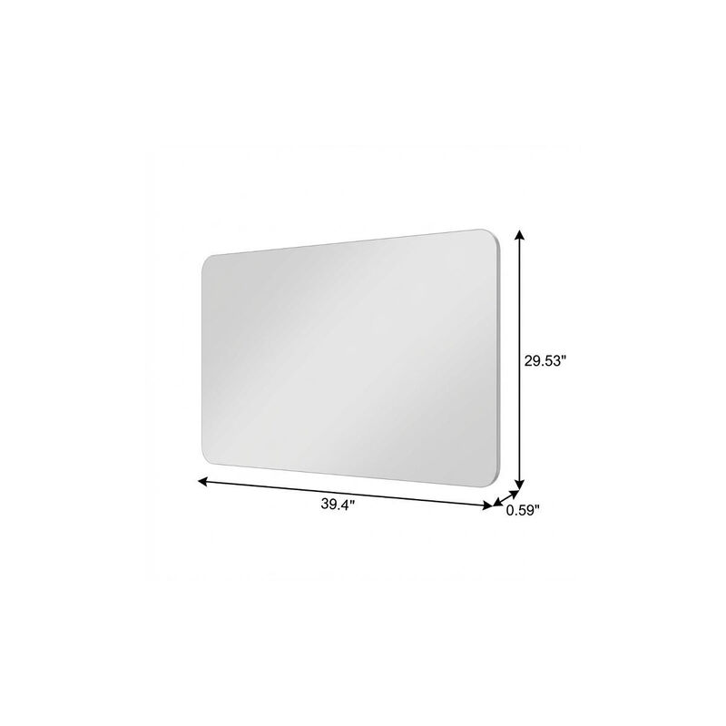HomeRoots 30" Frameless Bathroom Vanity Mirror image number 3