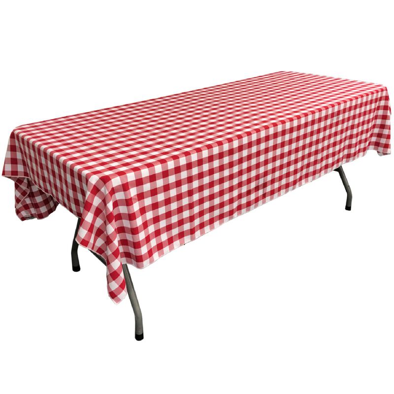 Polyester Checkered Tablecloth 60 by 90 Inch for Kitchen and Parties image number 0