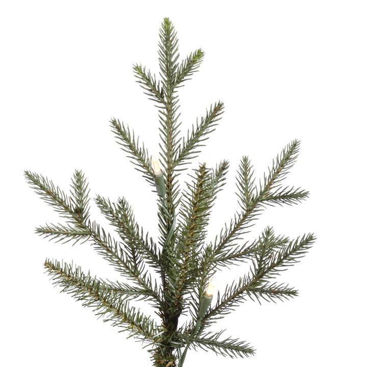 Vickerman 7.5' Itasca Fraser Artificial Christmas Tree, Warm White LED Dura-lit Lights - Lifelike Indoor Seasonal Home Decor - Maintenance Free Faux Fraser Christmas Tree