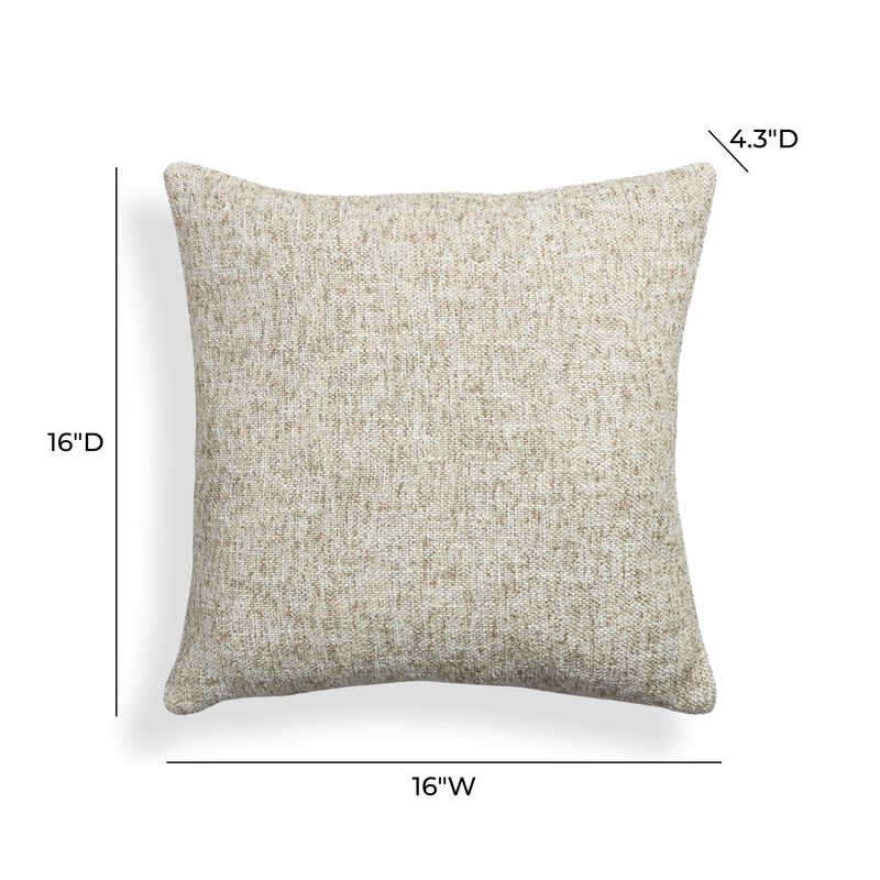 Poh Washed Beige Boucle 16" Square Accent Pillow image number 4