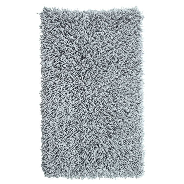Knightsbridge Melbourne 220 GSF Non Skid Back Bath Rug 21 x 34 - Silver