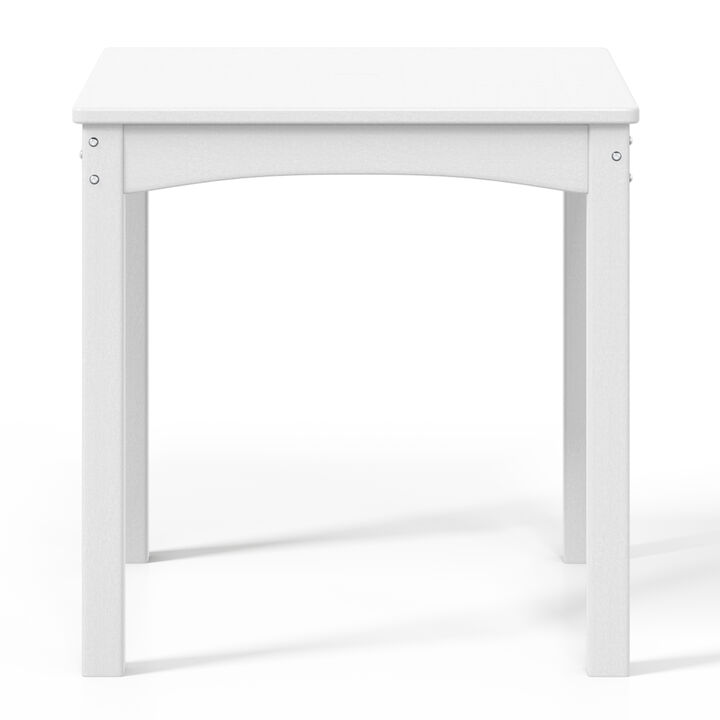WestinTrends Kids 24" Wide HDPE Plastic Childrens Square Dinner Table