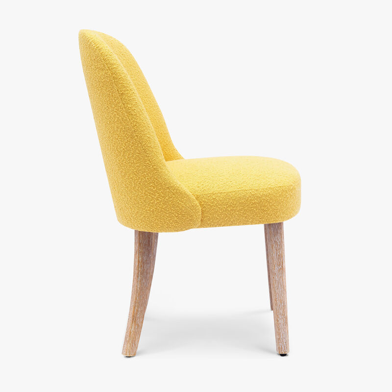 WestinTrends Mid-Century Modern Upholstered Boucle Dining Chair image number 4