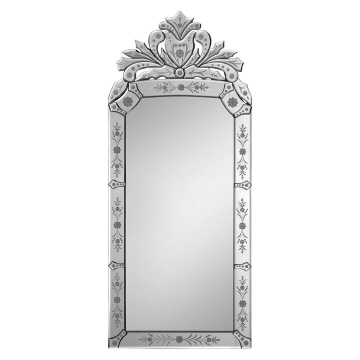 43" Silver Crown Framed Rectangular Wall Mirror